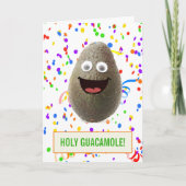 Funny Niedlich Avocado Heiliger Guacamole Geburtst Karte (Vorderseite)