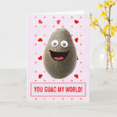 Funny Niedlich Avocado Valentinstag Karte (Gelbe Blume)
