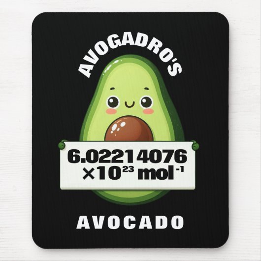 Funny Niedlich Avogadros Avocado Mousepad (Vorne)