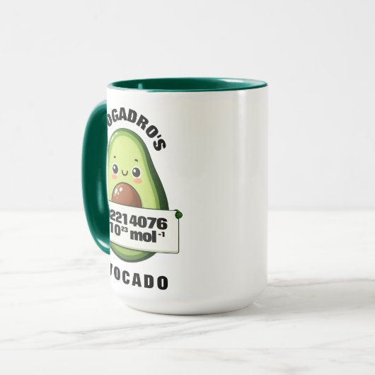 Funny Niedlich Avogadros Avocado Tasse (Vorderseite Links)