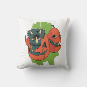 Funny Niedlich Baby Triceratops Pumpkin Ei Hallowe Kissen