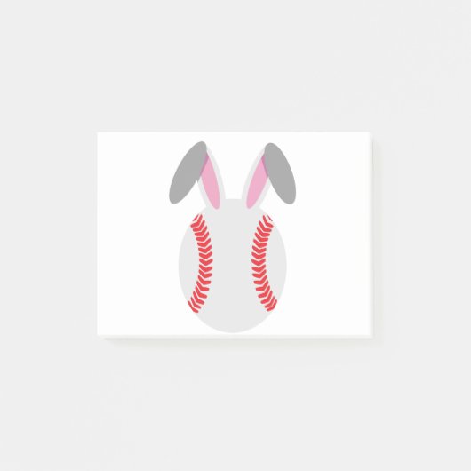 Funny Niedlich Baseball Rabbit Ostergeschenk Post-it Klebezettel (Vorderseite)