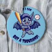 Funny Niedlich Bat Yes I Can Bat a Tausend Button (Beispiel)