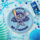 Funny Niedlich Bat Yes We Can Bat a Tausend Pappteller (Party)
