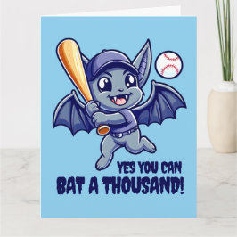 Funny Niedlich Bat Yes You Can Bat a Tausend! Karte