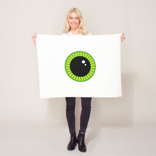 Funny Niedlich Big Green Eyeball Fleecedecke (Beispiel)