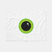Funny Niedlich Big Green Eyeball Fleecedecke (Vorderseite (Horizontal))