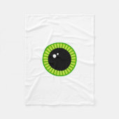 Funny Niedlich Big Green Eyeball Fleecedecke (Vorderseite)