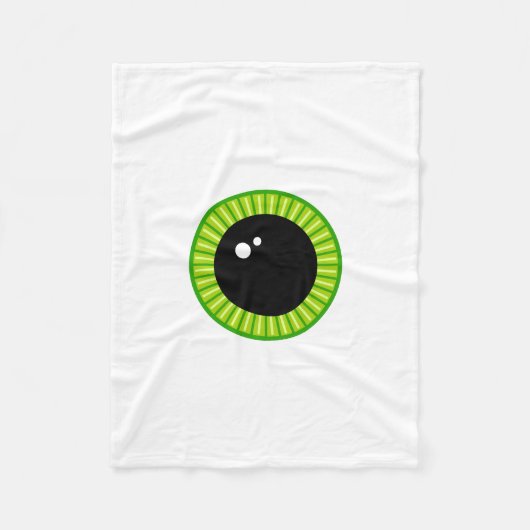 Funny Niedlich Big Green Eyeball Fleecedecke (Vorderseite)