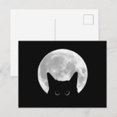 Funny Niedlich Black Cat Halloween Postkarte (Vorne/Hinten)