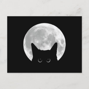 Funny Niedlich Black Cat Halloween Postkarte