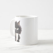 Funny Niedlich Black Cat Kaffee Wut Kaffeetasse (Vorderseite Links)