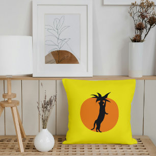 Funny Niedlich Black Cat Orange Tomate & Bright Ye Kissen