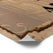 Funny niedlich Black Cat Wäsche Poster (Ecke)