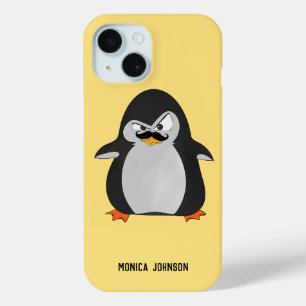 Funny Niedlich Black Gray Orange Angry Penguin Case-Mate iPhone Hülle