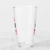 Funny Niedlich Black Mops Weihnachtsmannmütze Weih Glas (Links)