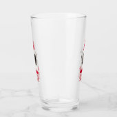 Funny Niedlich Black Mops Weihnachtsmannmütze Weih Glas (Rechts)