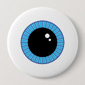 Funny Niedlich Blue Eyeball Button (Vorderseite)