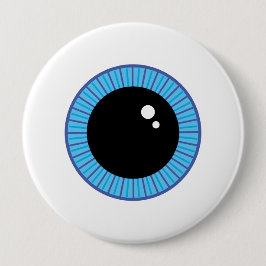 Funny Niedlich Blue Eyeball Button