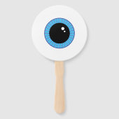Funny Niedlich Blue Eyeball Fächer (Rückseite)
