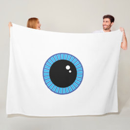 Funny Niedlich Blue Eyeball Fleecedecke