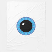Funny Niedlich Blue Eyeball Fleecedecke (Vorderseite)