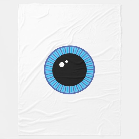 Funny Niedlich Blue Eyeball Fleecedecke (Vorderseite)