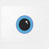 Funny Niedlich Blue Eyeball Fleecedecke (Vorderseite (Horizontal))