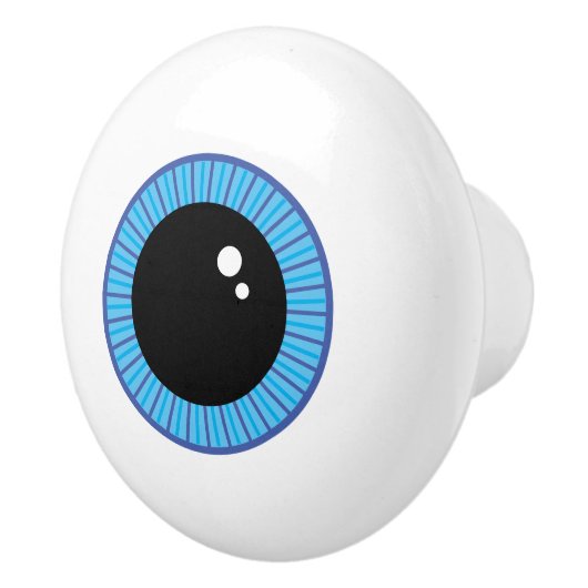 Funny Niedlich Blue Eyeball Keramikknauf (Rechts)