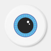 Funny Niedlich Blue Eyeball Magnet (Vorne)
