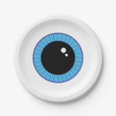 Funny Niedlich Blue Eyeball Pappteller (Vorderseite)