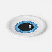 Funny Niedlich Blue Eyeball Pappteller (Schrägansicht)
