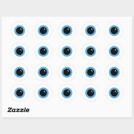 Funny Niedlich Blue Eyeball Runder Aufkleber