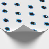Funny Niedlich Blue Eyes Geschenkpapier (Ecke)