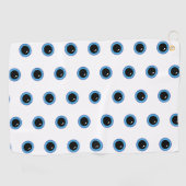 Funny Niedlich Blue Eyes Golfhandtuch (Horizontal)
