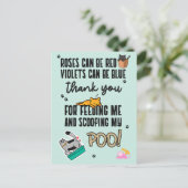 Funny Niedlich Blue Happy Mother Day From Cat Postkarte (Stehend Vorderseite)