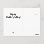 Funny Niedlich Blue Happy Mother Day From Cat Postkarte (Rückseite)