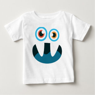 Funny Niedlich Blue Monster sieht offen aus Baby T-shirt