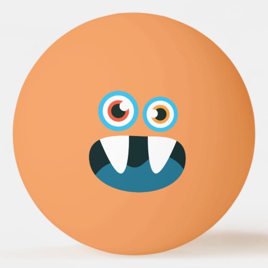 Funny Niedlich Blue Monster. Tischtennisball (Vorderseite)
