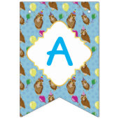 Funny Niedlich Blue Owl 2. Geburtstag Party Wimpelkette (Dritte Fahne)