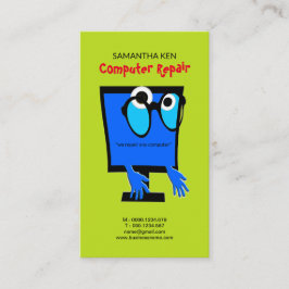 Funny Niedlich Blue PC Reparaturkarte Visitenkarte