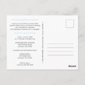 Funny Niedlich Blue Polka Dots Grad Foto Abschluss Postkarte (Rückseite)