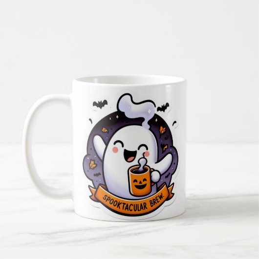 Funny niedlich Boo mit Halloween Pun Tasse (Links)