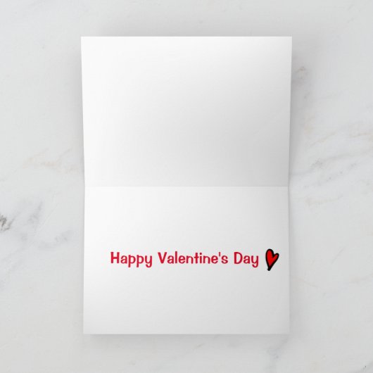 Funny Niedlich Boy Girl Valentine's Day Karte (Innenseite)