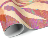 Funny Niedlich Bright Orange Tabby Cat Geschenkpapier (Rolleneckpunkt)