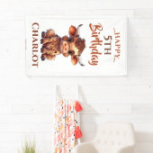 Funny Niedlich Brown Cow Banner (Insitu)