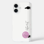 Funny Niedlich Bubblegum Birds on a Wire White Case-Mate iPhone Hülle (Rückseite)