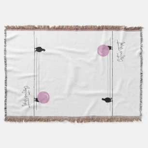 Funny Niedlich Bubblegum Birds on a Wire White Decke