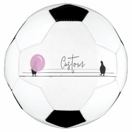 Funny Niedlich Bubblegum Birds on a Wire White Fußball