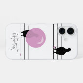 Funny Niedlich Bubblegum Birds on a Wire White iPhone 16 Hülle (Rückseite (Horizontal))
